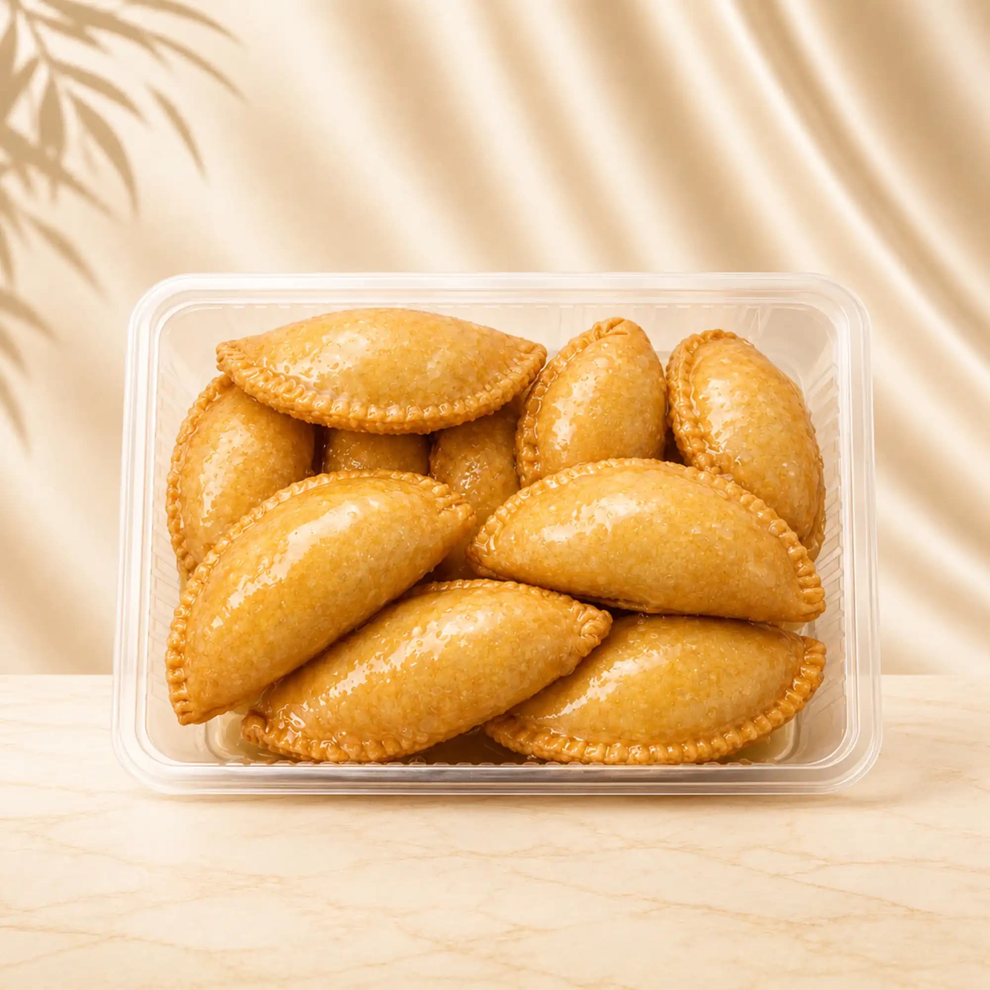 Dry Fruits Gujiya with Chashni alternate view